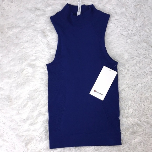 Lululemon Reveal Mock Neck Tank *Aurora Larkspur - Picture 1 of 7
